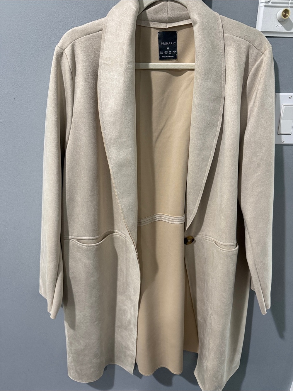 Primark Beige Open-Front Blazer with Patch Pockets
